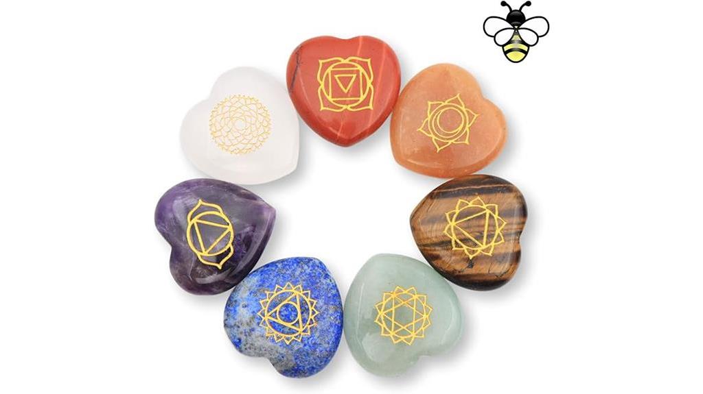 7 chakra heart stones