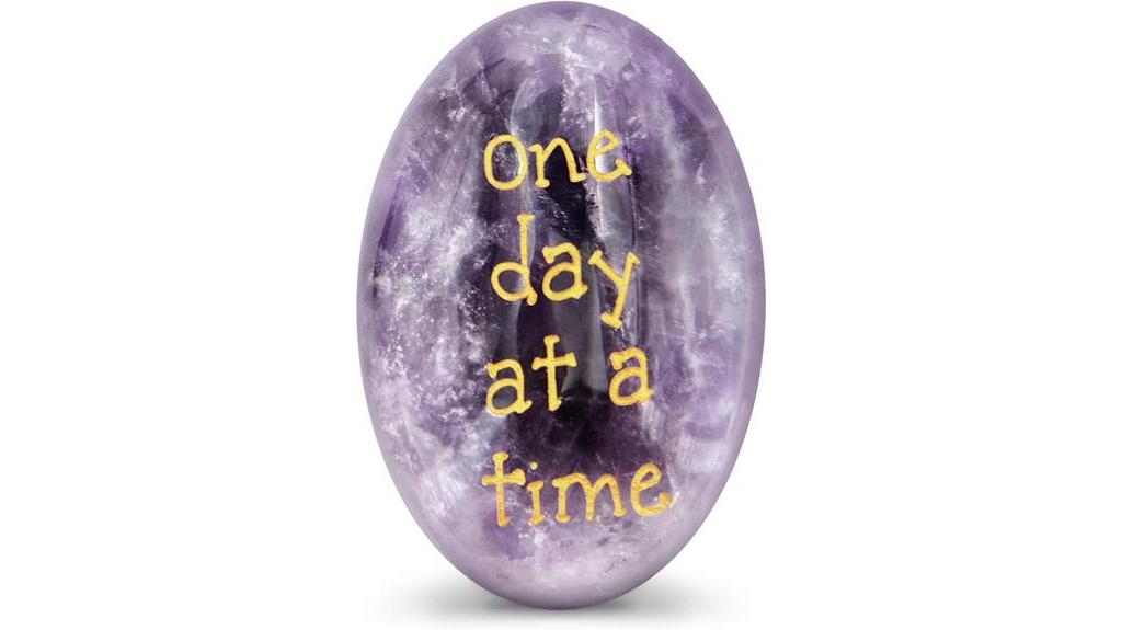 amethyst worry stone crystal