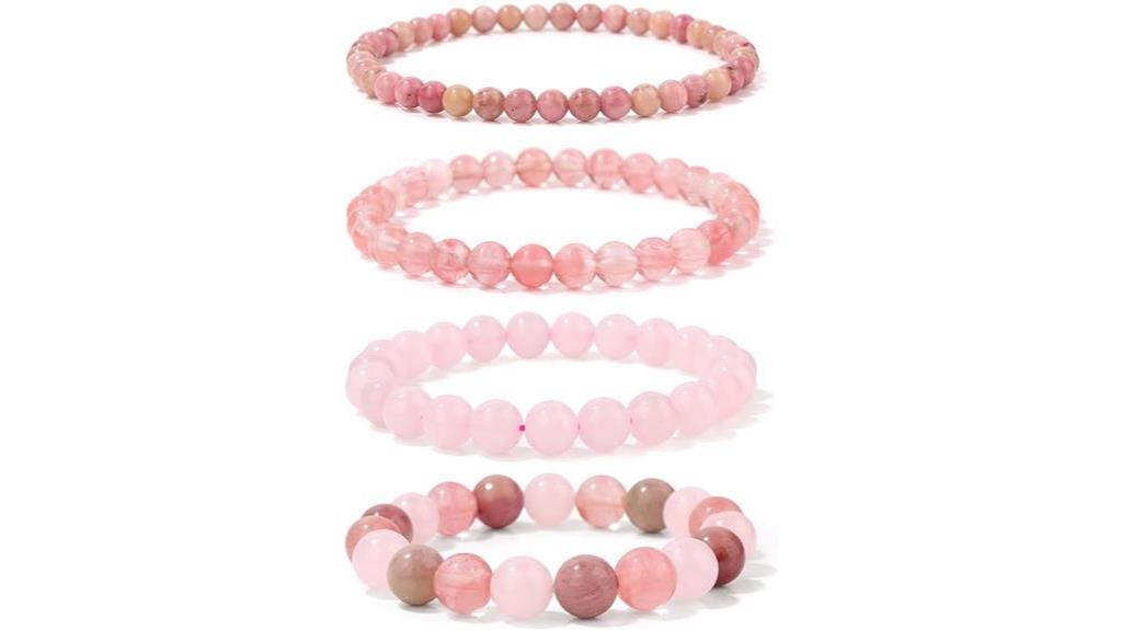 healing crystal bracelet set