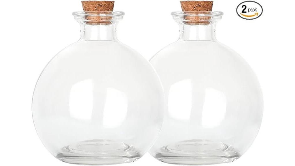 decorative glass bottles set