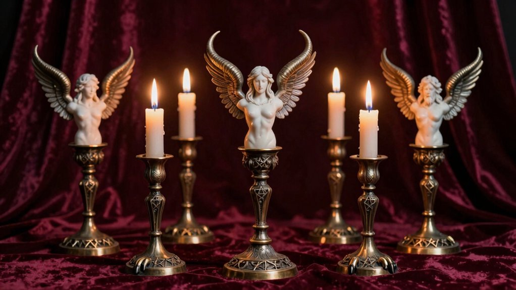 baphomet candle holders elegance