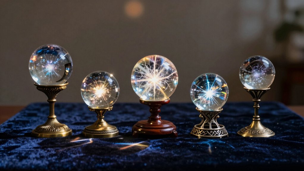 crystal balls with stands mesmerizing