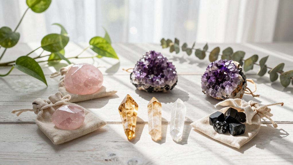 five crystal healing sets