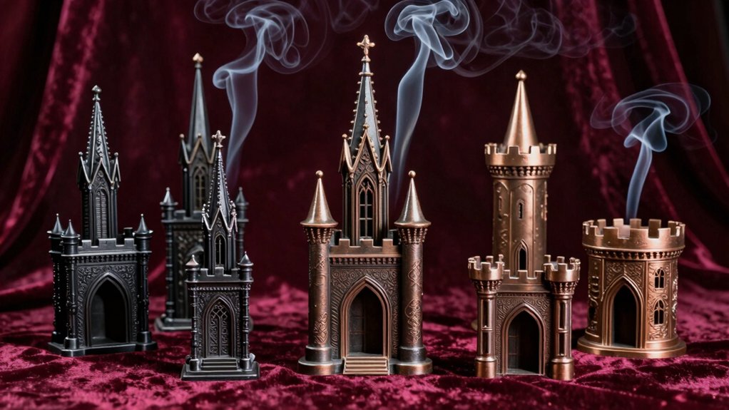 gothic castle incense holders